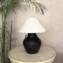 Matte Black Urn Table Lamp