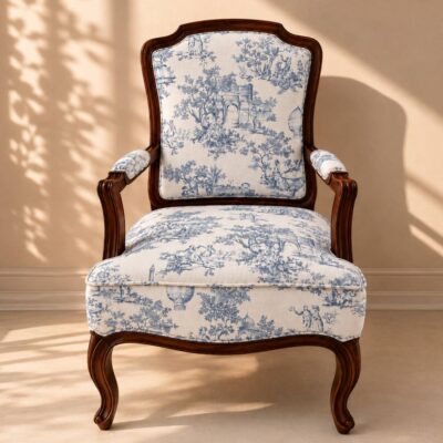 French Toile Accent Chair